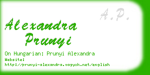 alexandra prunyi business card